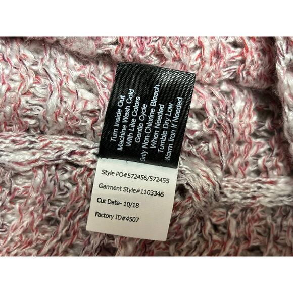 Lane Bryant Loose Knit Open Front Cardigan Womens Sz 18/20 Burgundy Long sleeve - Picture 5 of 7